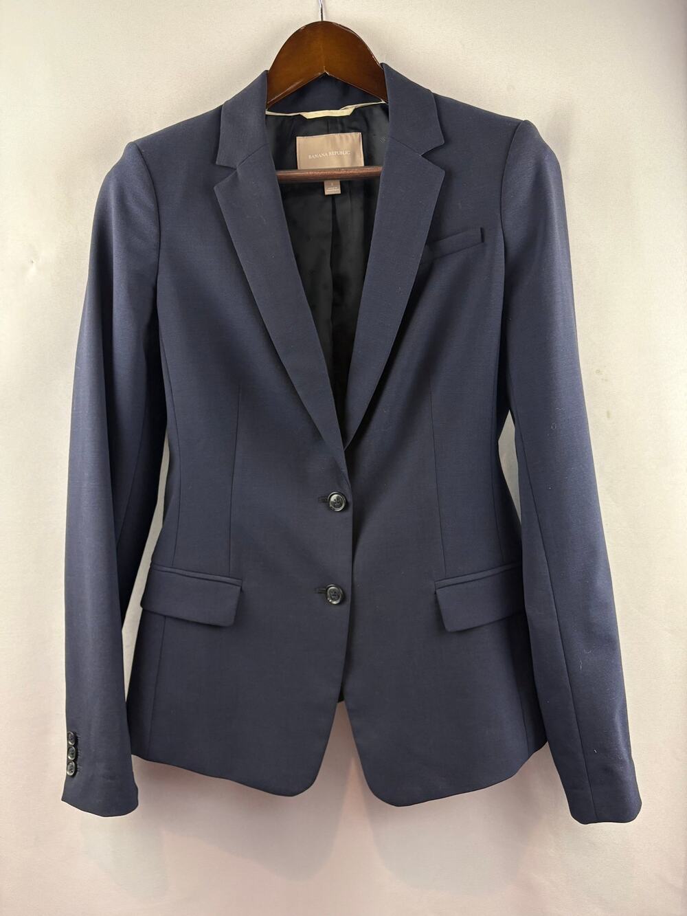 Women’s Banana Republic Size Tall 8 Navy Blue Blazer